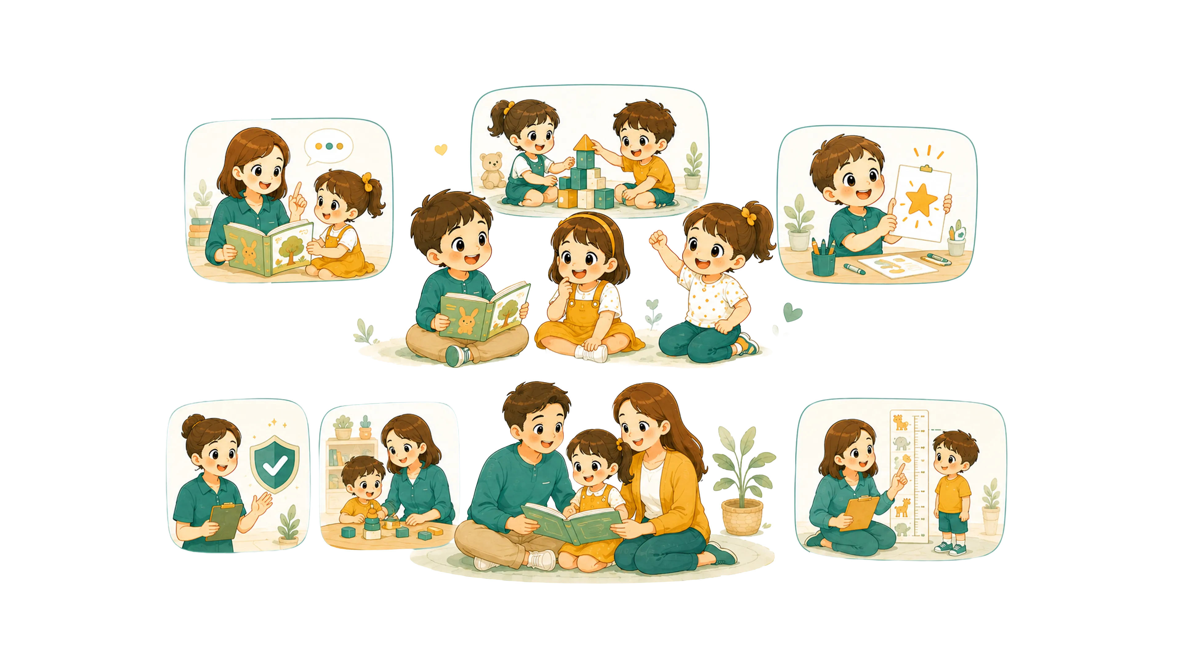 Families and children benefiting from early childhood education